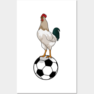 Rooster Soccer player Soccer Posters and Art
